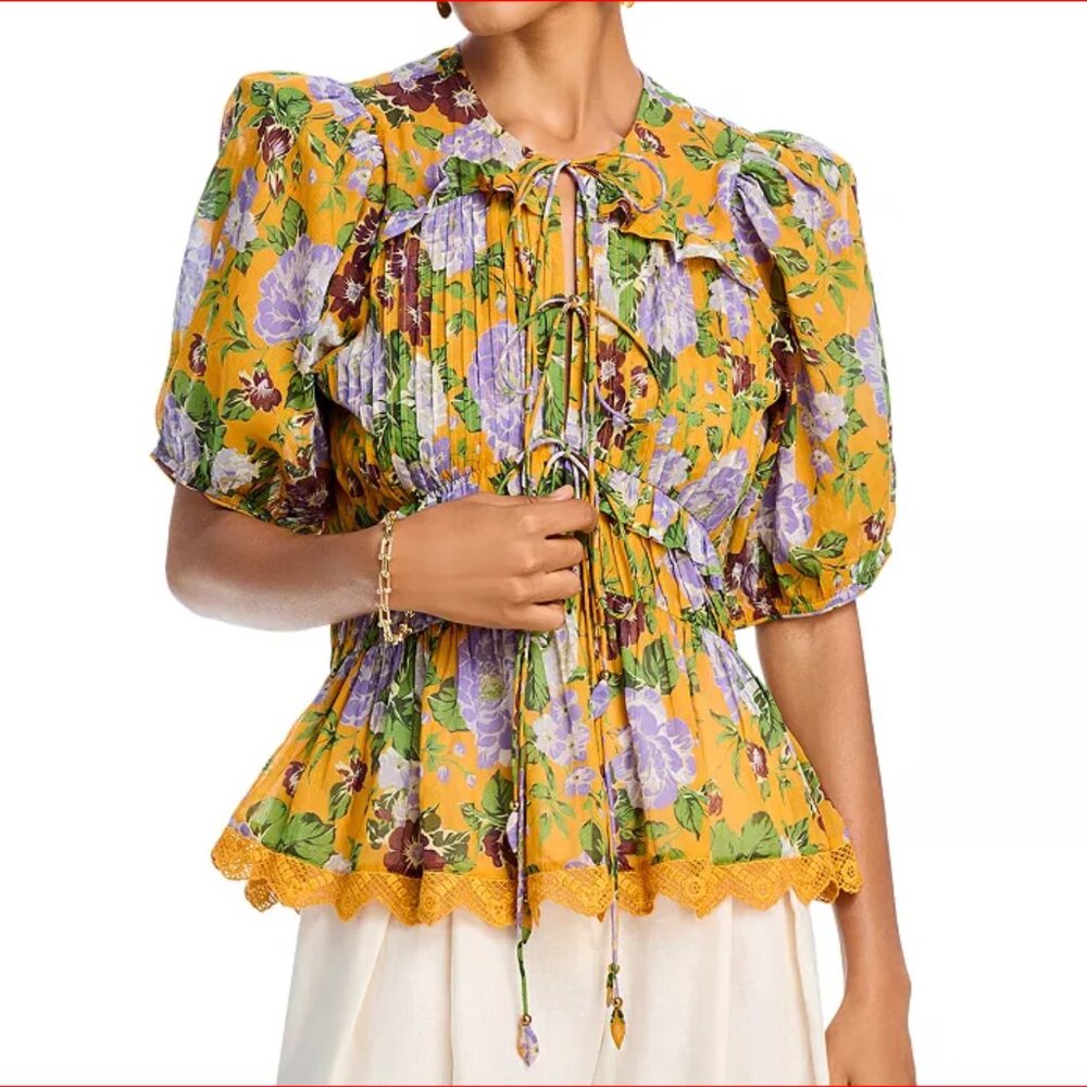 Farm Rio Capri Peplum Top NWT